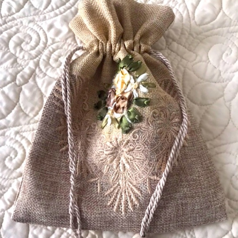 Gorgeous Mini embellished Drawstring Bag!!